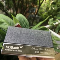 {Miễn phí ship Shopee} Hộp đựng name khắc logo cho Ngân hàng HDBANK, hộp đựng thẻ căn cước nhỏ gọn