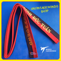 Miễn Phí Thêu Tên Đai Đỏ Đen x UnionTaekwondoSHOP Black Belt