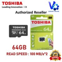 ♥Miễn Phí Vận Chuyển + COD♥UHS-I Toshiba MicroSD 64GB Thẻ Nhớ MicroSDHC CLASS 10 100 MB/giây U1 M203