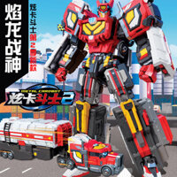 [Miễn phí vận chuyển] Bán buôn đồ chơi rồng lửa, robot thần chiến, thẻ flash, xe chiến đấu mecha, vua sấm sét, quà tặng năm mới cho trẻ em Transformers