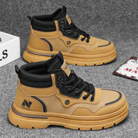 [Miễn phí vận chuyển] Bán buôn [Có hàng] Giày công sở nam, bốt Martin, giày an toàn không trượt, tăng chiều cao, giày đi bộ ngoài trời không trượt, chống mài mòn