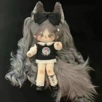 [Miễn phí vận chuyển] Bán buôn búp bê cotton 30cm Wolf Girl trong kho, búp bê chân dài, đồ chơi nhồi bông có thể mặc đồ, búp bê dễ thương hot girl
