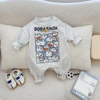 [Miễn phí vận chuyển ~] Bộ áo liền quần dài tay Doremon mùa xuân thu