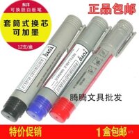 Miễn phí vận chuyển Bút đánh dấu bảng trắng chính hãng TOYO WB-520, bút đánh dấu bảng trắng thấm mực, bút đánh dấu bảng trắng có thể nạp lại, xóa được, màu đỏ, đen, xanh.