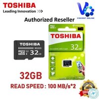 ♥Miễn Phí Vận Chuyển + COD♥Thẻ Nhớ MicroSDHC Toshiba MicroSD 32GB 100% U1 UHS-I 100 CLASS 10 Chính Hãng MB/giây M203