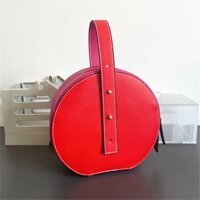 ❈✳✵☬Miễn phí vận chuyển Estee Lauder 20 mùa xuân mới túi xách tròn màu đỏ vui tươi khâu mỹ phẩm hộp[HÀNG ODER]