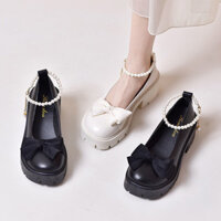 [Miễn phí vận chuyển] Giày nữ cỡ lớn bán buôn 41 đến 43, mùa hè, chân rộng 2023, giày da nhỏ đế dày Mary Jane, giày cao gót đơn miệng nông