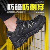 [Miễn phí vận chuyển] Giày công sở nam bán buôn, chống va đập mùa hè, chống thủng, chống mài mòn, không trượt, chống va chạm, nhẹ, cách nhiệt, chống mùi, kiểu mới, giày bảo hộ cũ