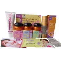Miễn Phí Vận Chuyển Hồng Kông Golden Hibiscus Snow Healing Skin Gold Partner 123 Snow Five Piece Set Dưỡng Ẩm Làm Sáng