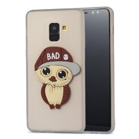 [[Miễn phí Vận Chuyển] Ốp Lưng Silicon Dành Cho Samsung Galaxy Samsung Galaxy A8 +/A8 Plus (2018) TPU mềm 3D Cô Gái cú Hoa Văn Cho Samsung Galaxy A8 +/A8 Plus (2018) Ốp Điện Thoại