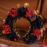 [Miễn phí vận chuyển] [Spot] Kẹp tóc nam, Băng Đô Hoa Tuyền Châu Xunpu, đạo cụ chụp ảnh đen, trang sức Tóc Hoa Lụa phong cách cổ, phong cách quốc gia