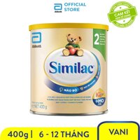 [Miễn phí vận chuyển] Sữa bột Similac Eye-Q 2 HMO 400g Gold Label
