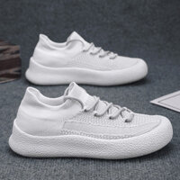 [Miễn phí vận chuyển tại chỗ] Giày thể thao đế thấp, giày nam thoáng khí nhẹ, giày trắng kiểu mới 2025 mùa hè, giày thường thoáng khí mặt lưới kết hợp thời trang