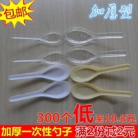 Miễn phí vận chuyển thìa dùng một lần, thìa nhựa trong suốt dày cho đồ ăn mang đi, thìa súp, thìa cơm, thìa tráng miệng
