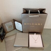 Miễn phí vận chuyển [Thương hiệu thời trang AMI & Còn hàng] Dây chuyền bạc 925 mới, dây chuyền nhỏ cho phụ nữ Bulg ♕ ari Baojia. ♕ Dây chuyền Geli 18K hình quạt, ngọc trai trắng, đá mã não đỏ, dây chuyền xương đòn