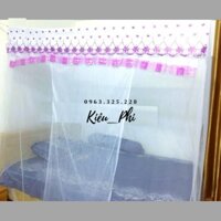 Miễn Ship FreeShip Màn tuyn dây mắc tay m6x2m, m8x2m, 2mx2m2 - mùng tuyn có cửa ngủ chống muỗi người lớn chất vả