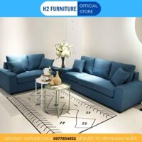 [Miễn ship Hà Nội] Ghế sofa nỉ H20V2 đệm lò xo êm ái đàn hồi cao cấp sofa phòng khách thích hợp căn hộ chung cư