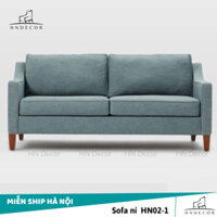 [Miễn ship Hà Nội] Ghế sofa nỉ HN02-1 đệm lò xo êm ái đàn hồi cao cấp sofa phòng khách thích hợp căn hộ chung cư .