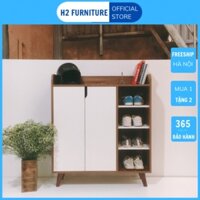 [Miễn ship Hà Nội] Kệ Tủ giày gỗ Mdf H2, tủ giày gỗ 2 cánh mở, 3 cánh mở hiện đại phủ melamin chống trầy, chống ẩm