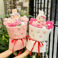 [MIỄN SHIP] Hoa Gấu Lotso, Hoa Tốt Nghiệp Dễ Thương Cao Cấp (Tặng Kèm Túi Quà, Thiệp Và Đèn Led)