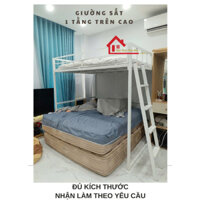 [MIỄN SHIP -RÁP] Giường 1 tầng trên cao tiết kiệm diện tích - sắt hộp vuông 4x4 giá tốt tận xưởng