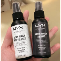 【miễn thuế nhập khẩu】Xịt khóa lớp trang điểm NYX long lasting longue tenue 60ml matte finish/dewy finish cho da dầu, da