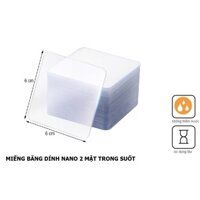 Miếng Băng Dính 3M Vuông, Siêu Dính 2 Mặt Trong Suốt, Nhỏ Gọn, Tiện Dụng- Đa Năng, Loại Vuông 6x6cm – Taky Shop 6000