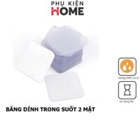 Miếng Băng Dính 3M Vuông, Siêu Dính 2 Mặt Trong Suốt, Tiện Dụng, Dễ Sử Dụng – Đa Năng, Loại Vuông 6x6cm – PhuKienHome 6000