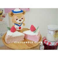 Miếng bánh bông lan nhìn ngon quá CICILANDLE | Nến thơm đậu nành tự nhiên giúp thư giãn, decor phòng, làm phụ kiện