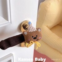 Miếng bảo vệ tay nắm cửa hình gấu đốm dễ thương, chống đông mùa đông, chống va chạm, chống tĩnh điện, trang trí cửa phòng ngủ