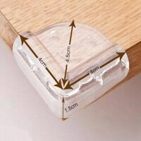 Miếng Bịt Góc Bàn Silicon Trong Suốt (Vuông)