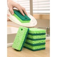 Miếng bọt biển rửa chén bằng gỗ tự nhiên, miếng chà rửa, vải rửa chén, miếng bọt biển không dính dầu, miếng bọt biển gỗ, miếng tẩy ma thuật thấm hút