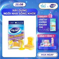 Miếng Bọt Biển Rửa Chén MyJae 2 Mặt, Mút Xốp Rửa Bát Đa Năng Kèm Miếng Nhựa Hít Kê  11.3cm x 7.8cm x 3cm  2 MiếngGói