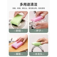 Miếng bọt biển rửa chén Wash King dày bền, miếng chà nhà bếp, khăn lau, bàn chải nồi Wash King