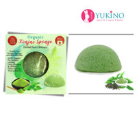 Miếng bọt biển rửa mặt Konjac hữu cơ TRÀ XANH - GREEN TEA