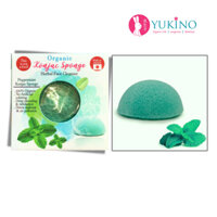 Miếng bọt biển rửa mặt Konjac hữu cơ BẠC HÀ - PEPPERMINT
