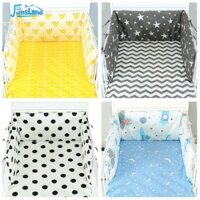 Miếng Chắn Nôi Em Bé Bằng cotton Có Khóa Kéo An Toàn Tháo Rời Được Kích Thước 180 * 30cm