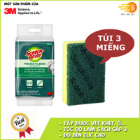 Miếng cước cọ rửa siêu sạch có mút Scotch-Brite 3M CR-SSG1 - Rửa chén siêu nhanh, hàng nhập từ Thái Lan, Lấy sạch vết bẩn cứng đầu - Combo 3 miếng