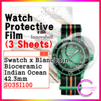 Miếng dán bảo vệ cho Swatch x Blancpain Bioceramic Indian Ocean 42.3mm (3 tờ) SO35I100 / Miếng dán che chống trầy xước & nhiễm bẩn