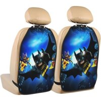 Miếng dán bảo vệ lưng ghế ô tô Lego Batman, 2 gói Thảm đá có túi đựng đồ cho xe để bảo vệ khỏi bụi bẩn, bùn & trầy xước