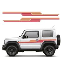 Miếng Dán Bên Cửa Xe Ô Tô Tự Động Boby Sọc Decal Bộ Dành Cho SUZUKI JIMNY JB64W JB74W Phim Vinyl Chống Thấm Nước Phụ Kiện Xe Hơi Bên Ngoài