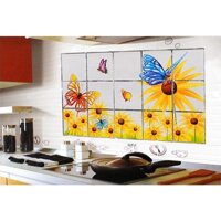 Miếng Dán Cách Nhiệt Trang Trí Nhà Bếp 60x90 Cm - Không Thấm Nước Dầu Mỡ - Giấy - Decal Dán Tường - Chọn 01 Tấm