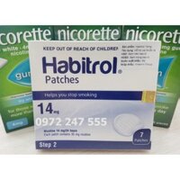 Miếng dán cai thuốc lá Habitrol 14mg hàngNhập Mỹ