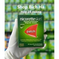 miếng dán cai thuốc Nicorette Step 1 hộp 28 miếng