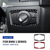 Miếng Dán Cho Xe BMW 1 Series E81 E82 E87 E88 2008-2013 Sợi Carbon Đèn Pha Công Tắc Khung Viền Kiểu Dáng Xe Phụ Kiện Trang Trí