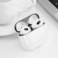 Miếng Dán Chống Bụi Kim Loại Dành Cho Airpods Pro 2 Airpods 3- Hàng chính Hãng - Airpods 3 - Black