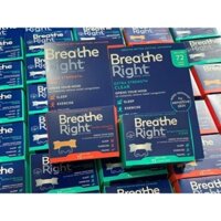 Miếng dán chống ngủ ngáy, thông mũi, chống nghẹt mũi do cảm Breathe Right Nasal Strips Extra Strength - 72 miếng