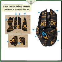 Miếng Dán Chống trượt | Grip Tape Chống Trượt Cho Chuột Logitech G502 các mã - Mẫu Black Gold Full Lưng