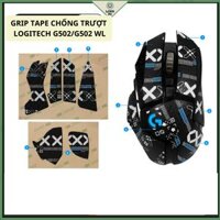Miếng Dán Chống trượt | Grip Tape Chống Trượt Cho Chuột Logitech G502 các mã - Mẫu Black Full lưng