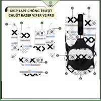Miếng Dán Chống trượt | Grip Tape Chống Trượt Cho Chuột Razer Viper V2 Pro - Skin Chuột White